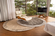 Pyre Gris Round Rug